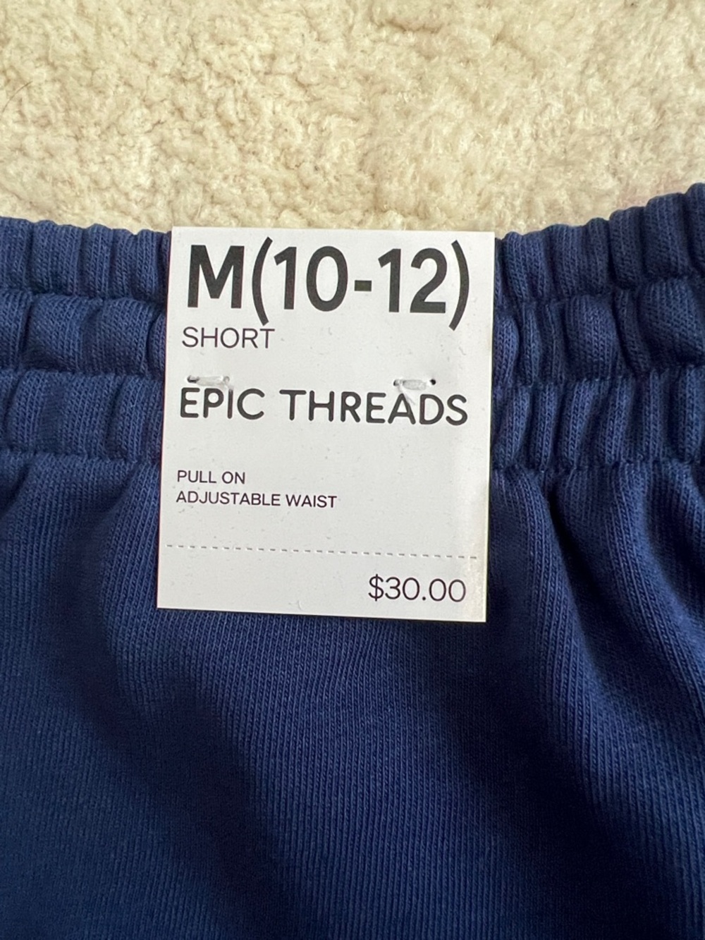 NEW Epic Threads Boys Pull On Blue Knit Drawstring Shorts - Picture 5 of 7
